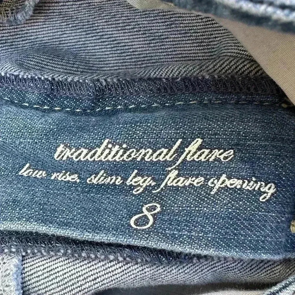 Elie tahari low rise flare jeans in good condition size 8 blue - Picture 5 of 8